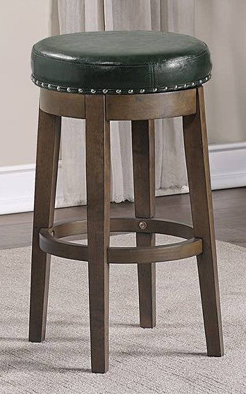 Auggie 2 Olive Green Faux Leather Swivel Bar Stools – Aetna Stores