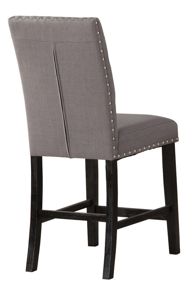 Morwen 2 Gray Fabric Counter Height Chairs Aetna Stores