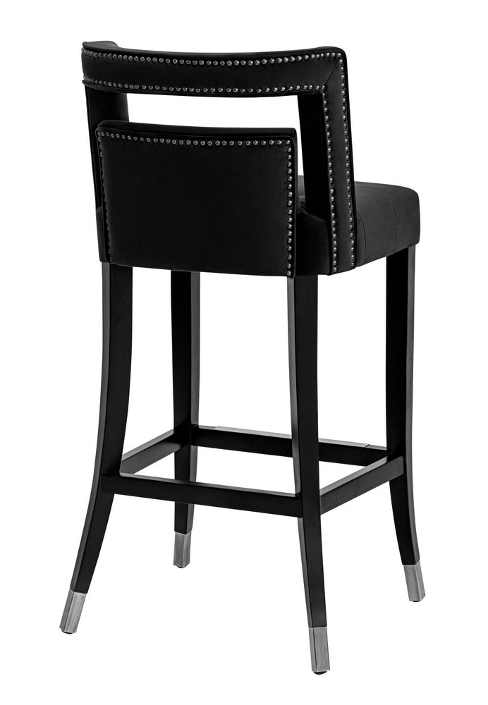 Hart Glam Black Velvet Bar Stool Aetna Stores