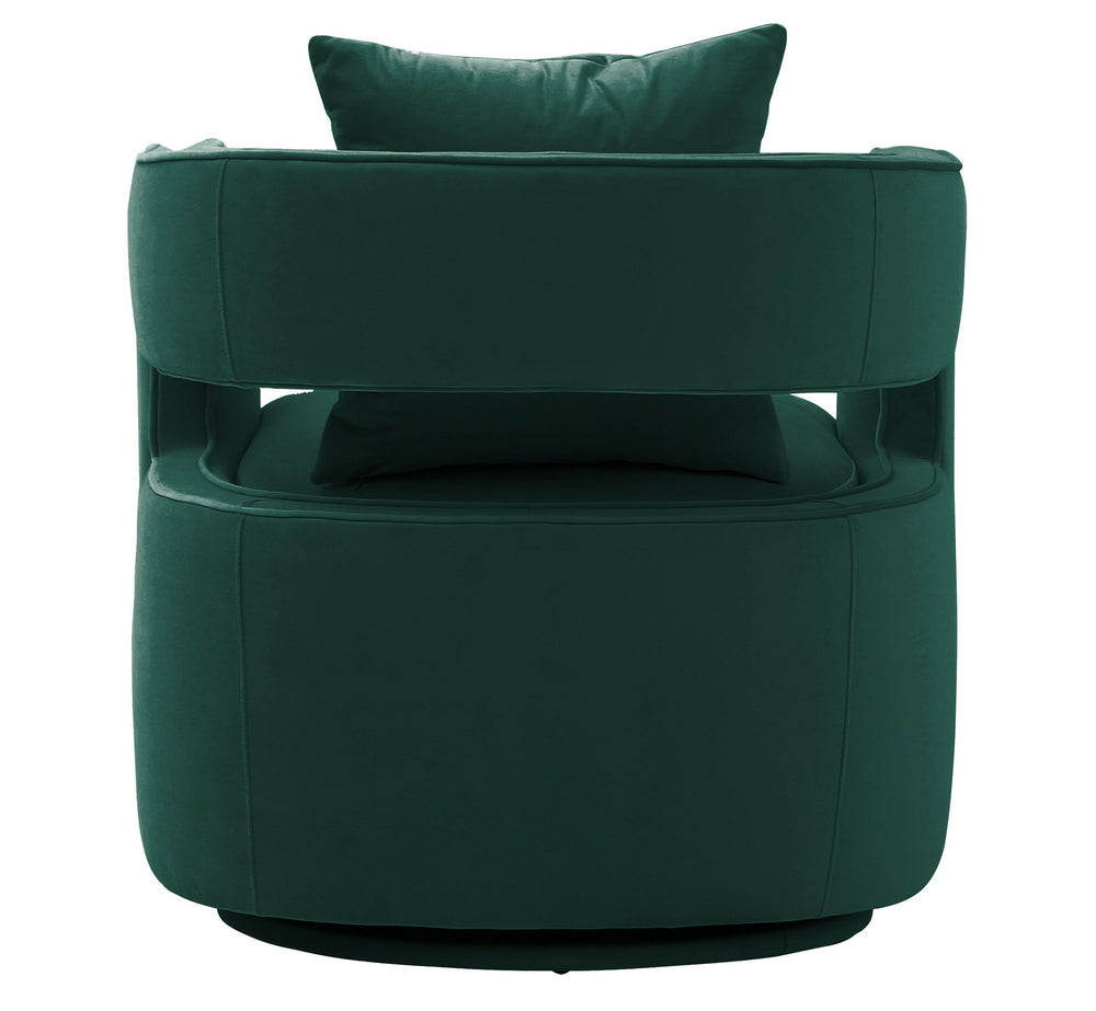 Kennedy Forest Green Velvet Swivel Accent Chair Aetna Stores