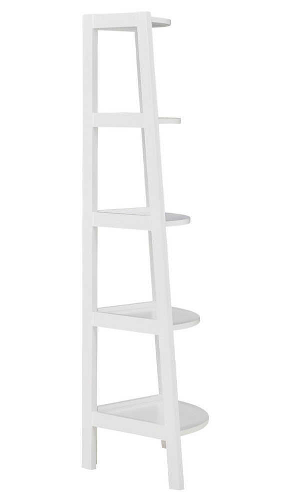 Bernmore White Wood Corner Shelf Aetna Stores
