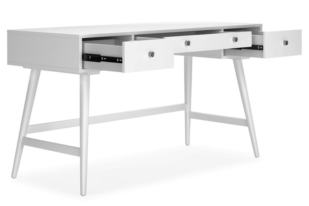 Thadamere White Wood Home Office Desk Aetna Stores