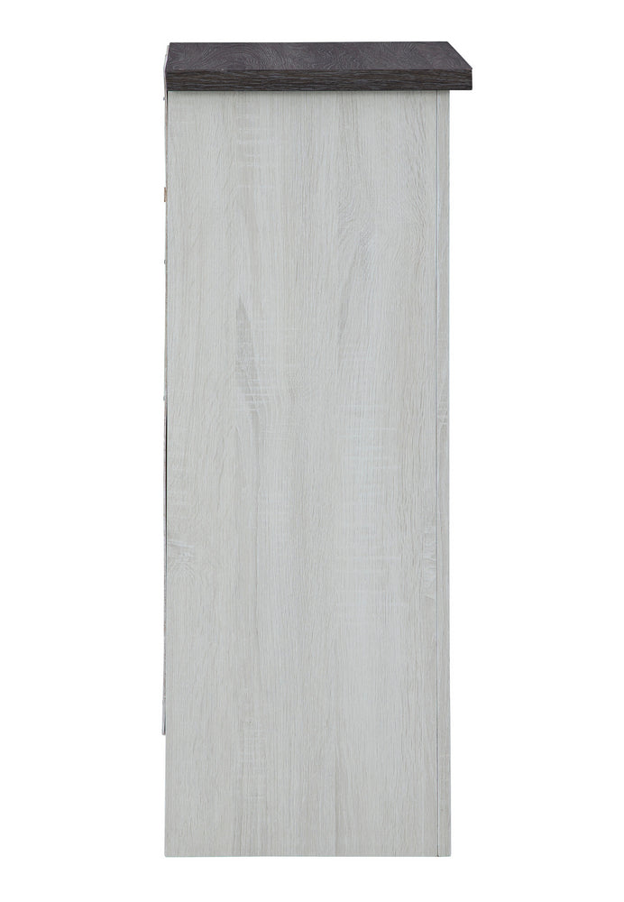 Turnley Antique White Wood Wine Aetna Stores