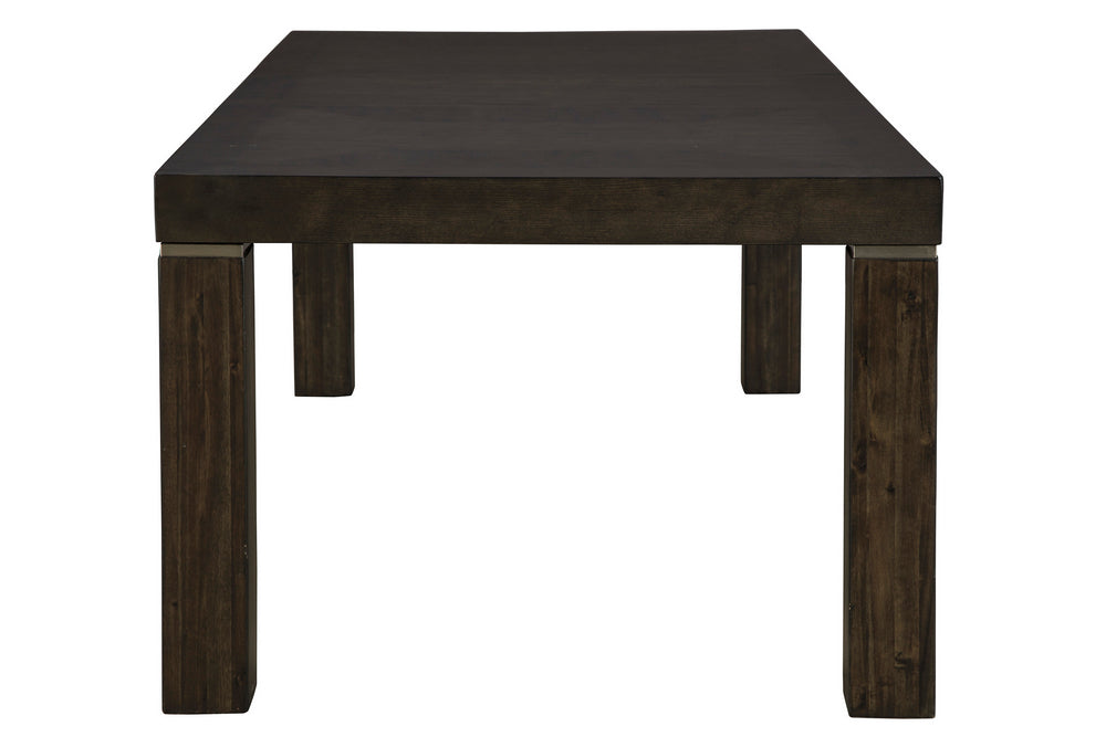 Hyndell Dark Brown Extendable Dining Table Aetna Stores