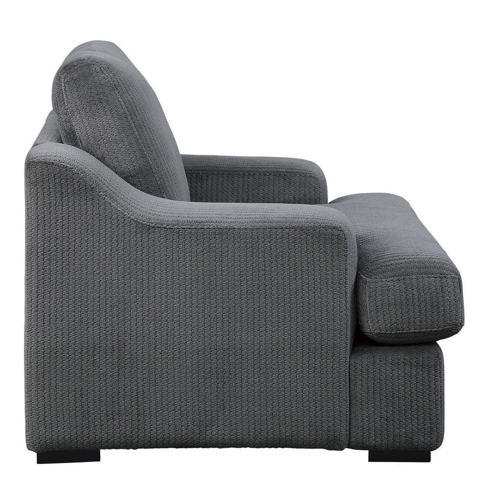 Orofino Dark Gray Velvet Chair Aetna Stores