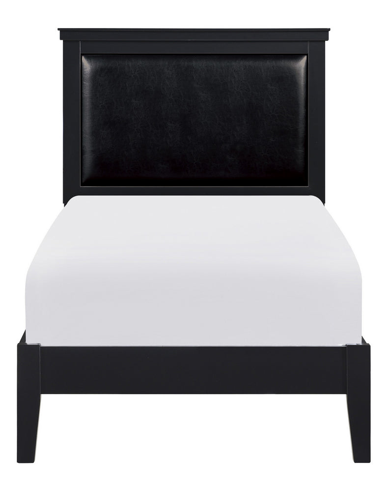 Seabright 4Pc Black Wood Twin Bedroom Set Aetna Stores