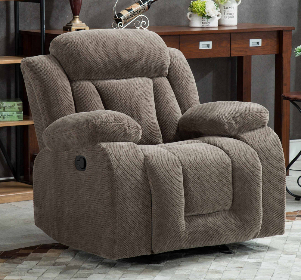 Amabel Tan Fabric Manual Recliner Aetna Stores