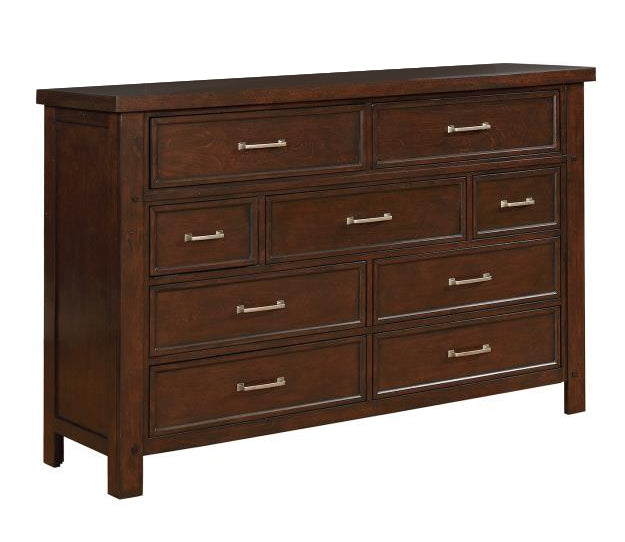 Barstow Pinot Noir Wood 9Drawer Dresser Aetna Stores