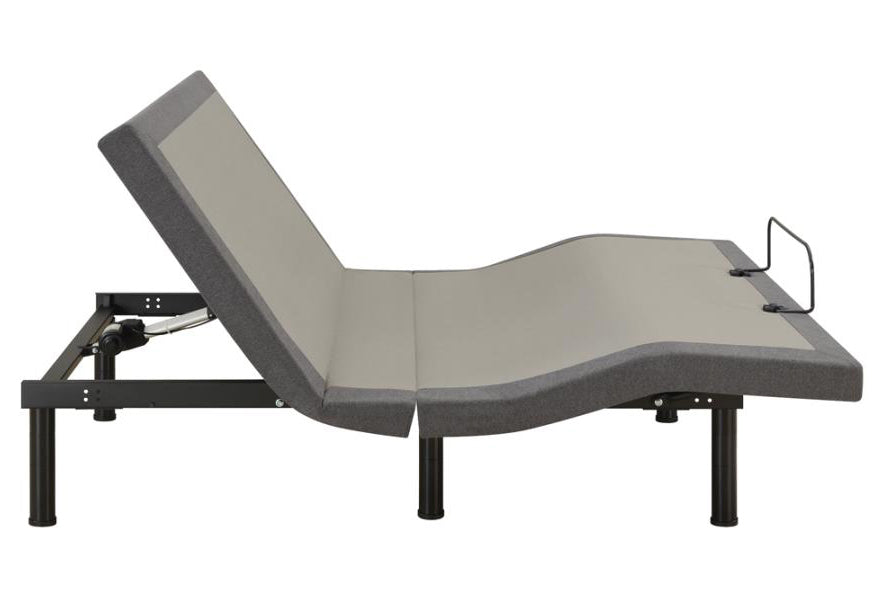 Negan Grey Fabric Queen Adjustable Power Bed Base Aetna Stores