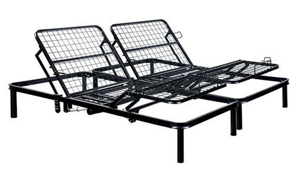 Framos Black Adjustable Split King Bed Frame Aetna Stores