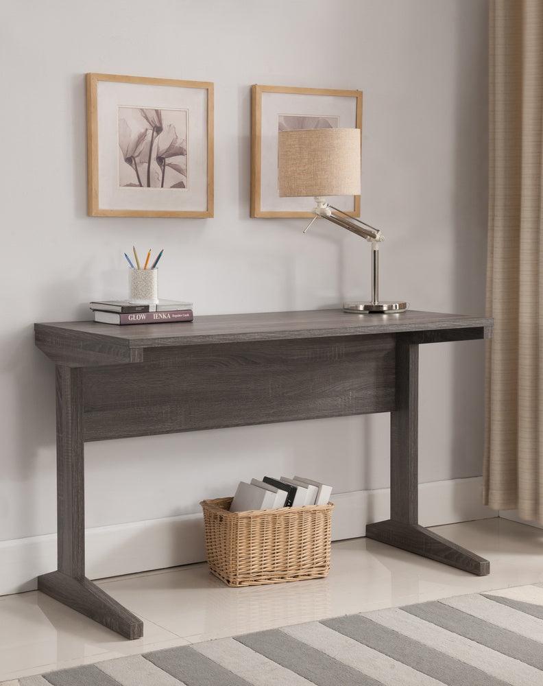 Giada Distressed Grey Wood Writing Desk Aetna Stores