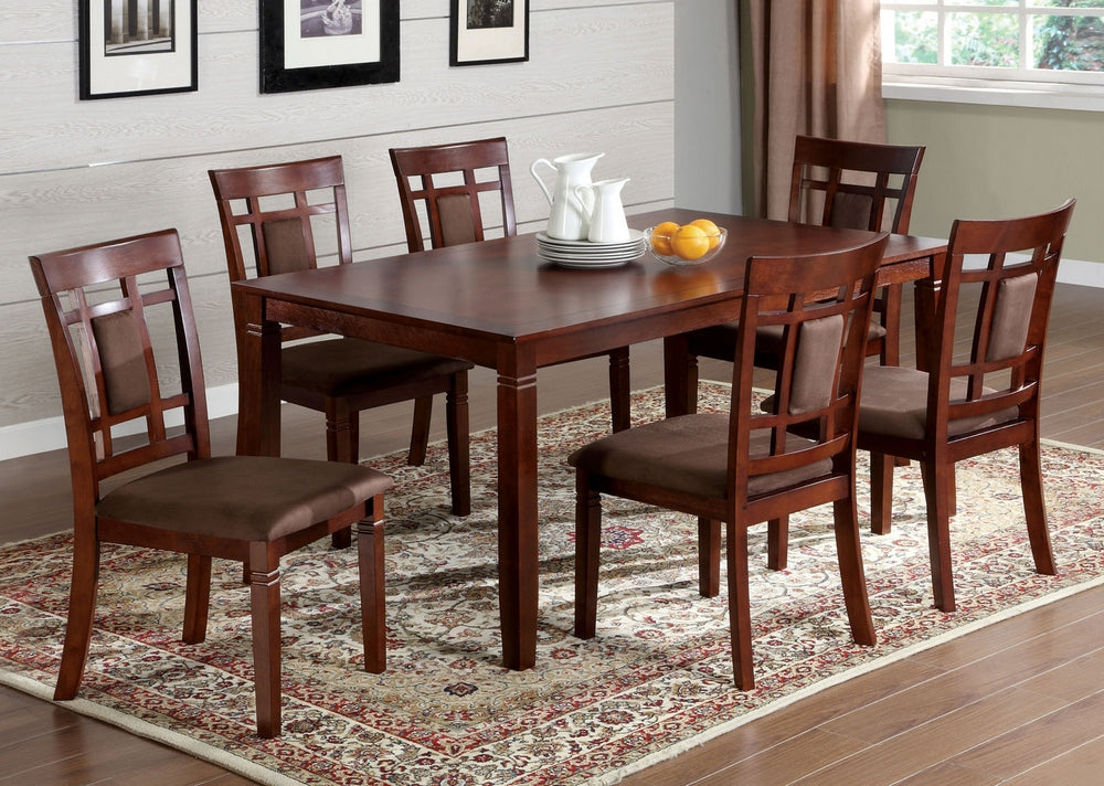 Montclair 7Pc Dark Cherry Dining Table Set Aetna Stores