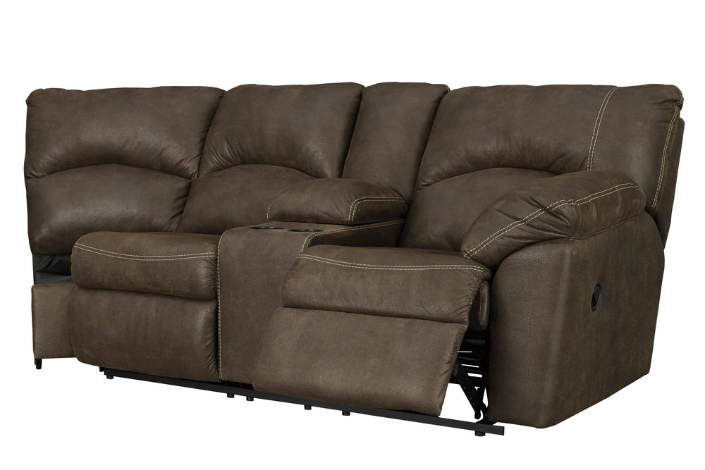 Tambo Canyon Faux Leather Manual Recliner Sectional Sofa (Oversized
