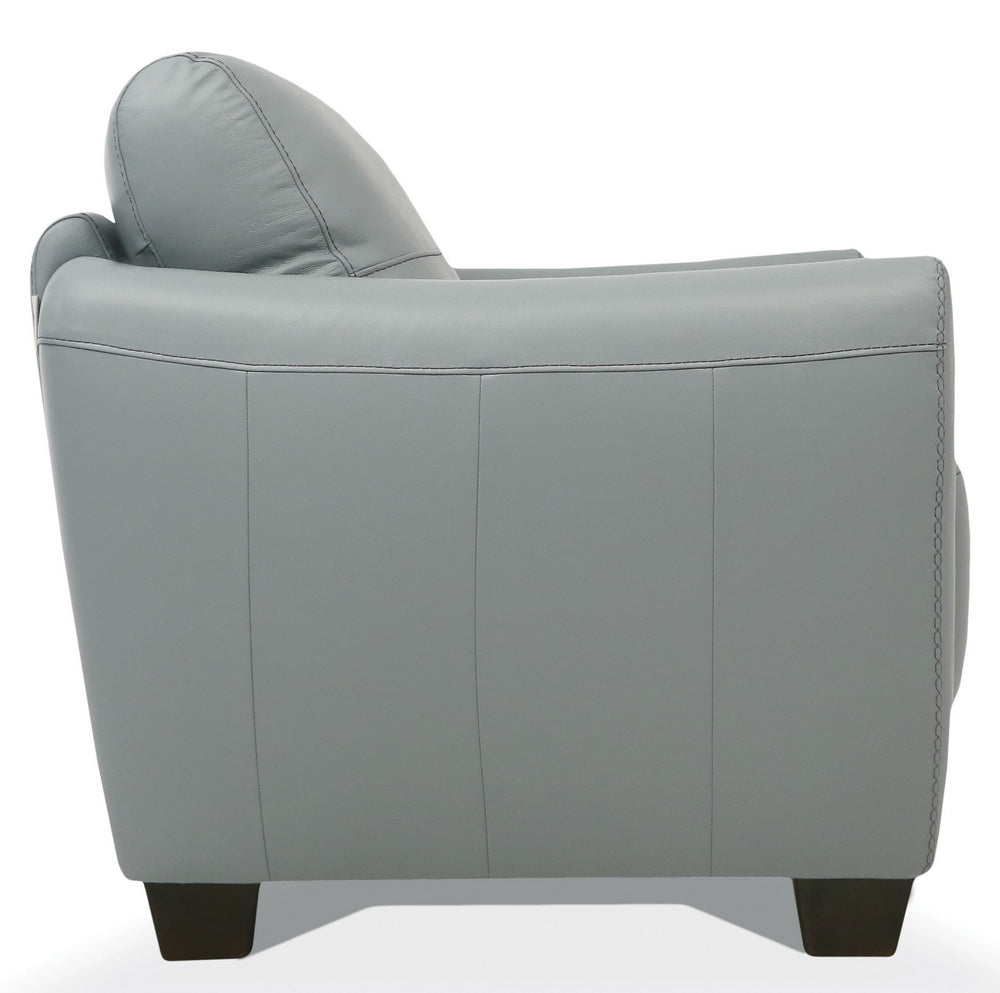 Valeria Watery Leather Chair with Flared Arms Aetna Stores
