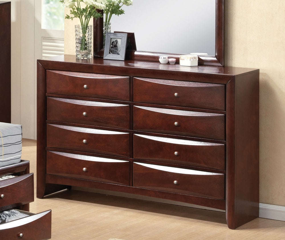 Ireland Espresso Wood 8Drawer Dresser Aetna Stores