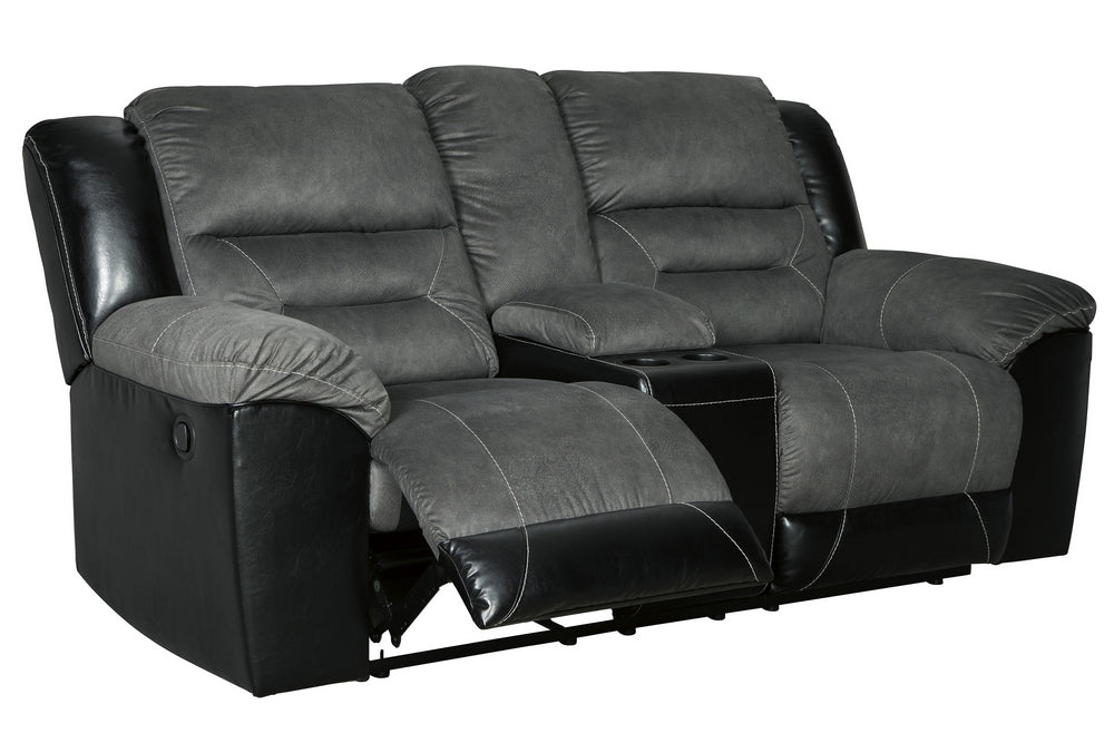 Earhart Slate Manual Recliner Loveseat Aetna Stores
