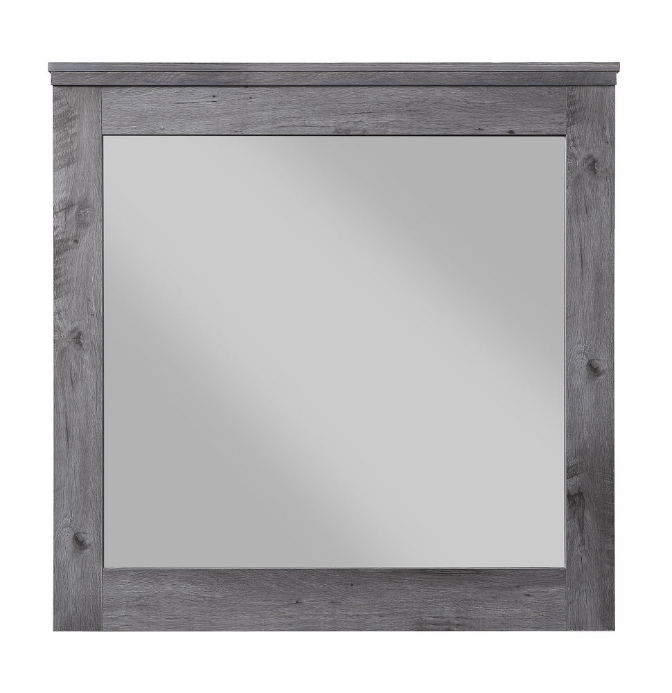 Vidalia Rustic Gray Oak Wood Frame Dresser Mirror Aetna Stores
