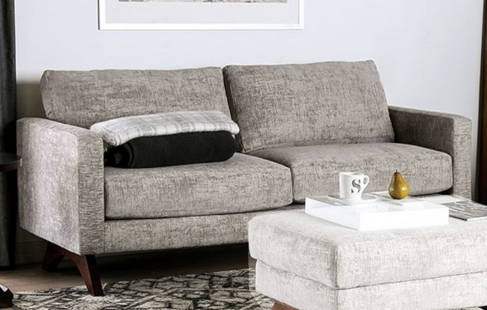 Harlech Gray Chenille 2Seat Sofa Aetna Stores