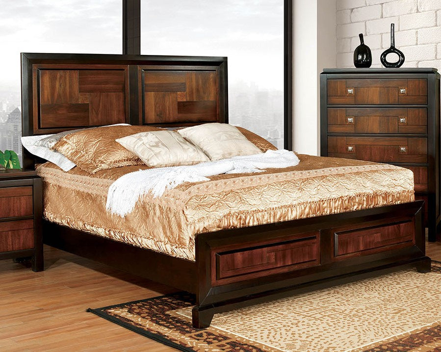 Patra Acacia/Walnut Wood Full Bed Aetna Stores