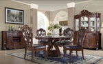 Moira Brown Wood Round Dining Table