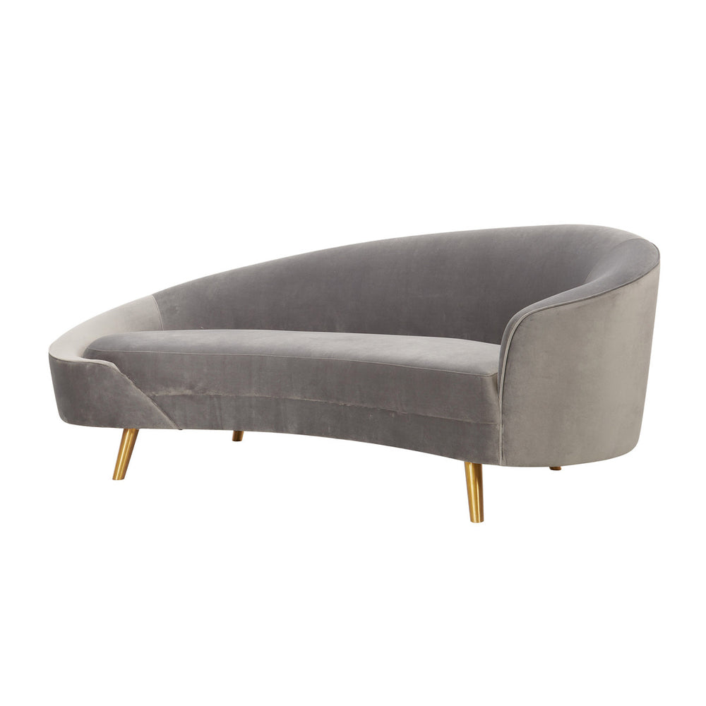 Cleopatra Grey Velvet Sofa (Oversized)