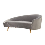 Cleopatra Grey Velvet Sofa (Oversized)