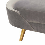 Cleopatra Grey Velvet Sofa (Oversized)