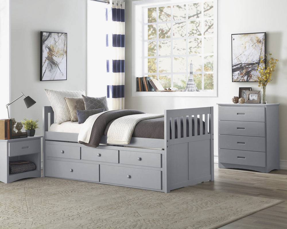 Orion Gray Wood 4-Drawer Chest