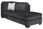 Altari 2-Pc Slate Chenille RAF Sectional (Oversized)