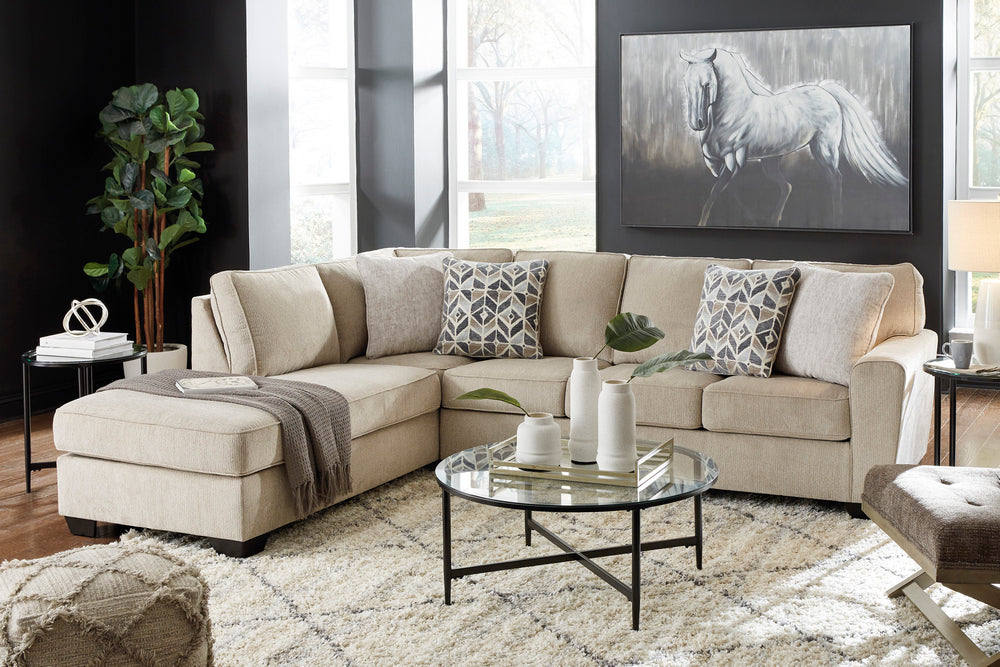 Decelle 2-Pc Putty Chenille LAF Sectional (Oversized)