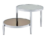 Abbe Glass/Chrome Metal Coffee Table