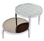 Abbe Glass/Chrome Metal Coffee Table