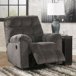 Acieona Slate Chenille Manual Swivel Rocker Recliner