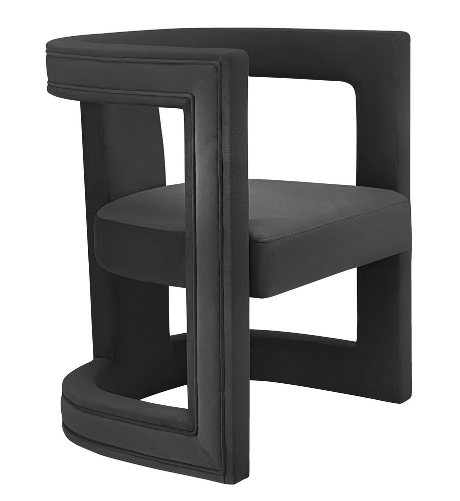 Ada Black Velvet Upholstered Chair