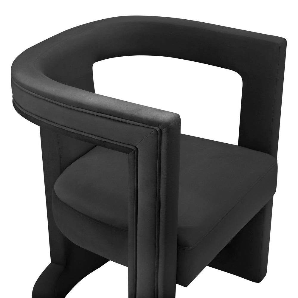 Ada Black Velvet Upholstered Chair