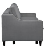 Adelia Dark Gray Velvet Fabric Sofa with Pull-Out Bed