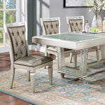 Adelina Champagne Wood Extendable Dining Table