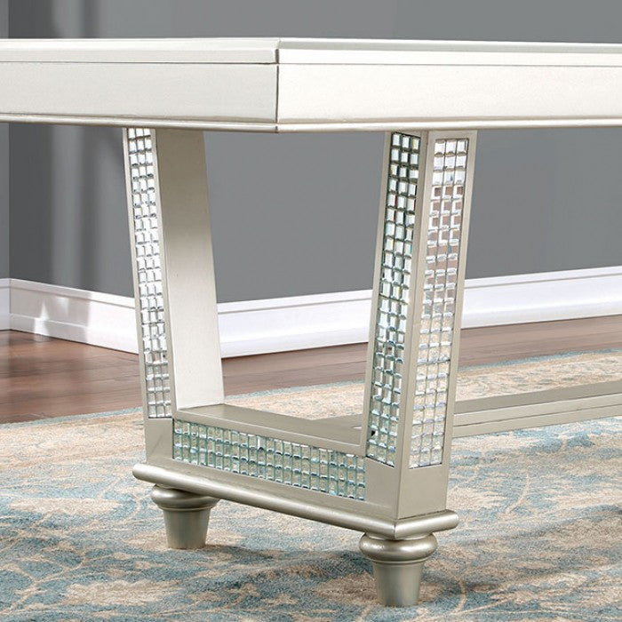 Adelina Champagne Wood Extendable Dining Table