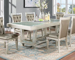 Adelina Champagne Wood Extendable Dining Table