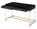 Adiel Black Wood/Gold Metal Office Desk