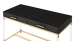 Adiel Black Wood/Gold Metal Office Desk