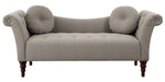 Adira Brown Fabric Tufted Settee