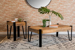 Aegle Natural Mango Wood/Matte Black Metal Coffee Table