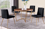 Agata 5-Pc Black/Brown Dining Table Set