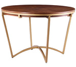 Agata Brown Wood Round Dining Table