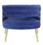 Aistil Blue Soft Velvet Accent Chair