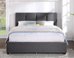 Aitana Graphite Fabric Cal King Bed with Storage