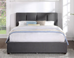 Aitana Graphite Fabric King Platform Bed