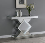 Alayna Mirrored Console Table with Infinity LED Lights