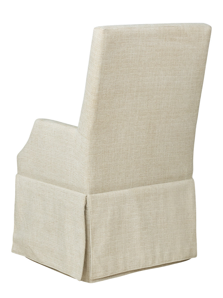 Alba 2 Beige Linen Fabric Arm Chairs